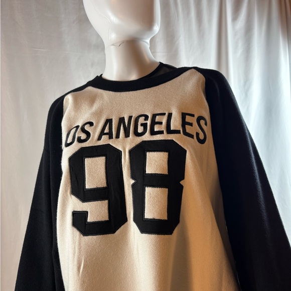 Justify Sweaters - Los Angeles 98 Black and White Sweater